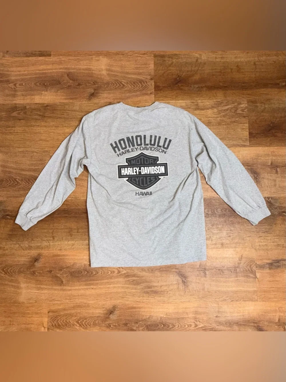 Harley-Davidson Grey Honolulu Graphic Long Sleeve Shirt